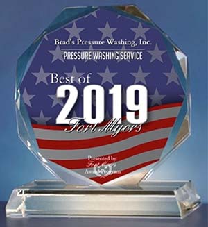 This is the Fort Myers best of service for pressure washing awarded to Brad's Pressure Washing for 2019